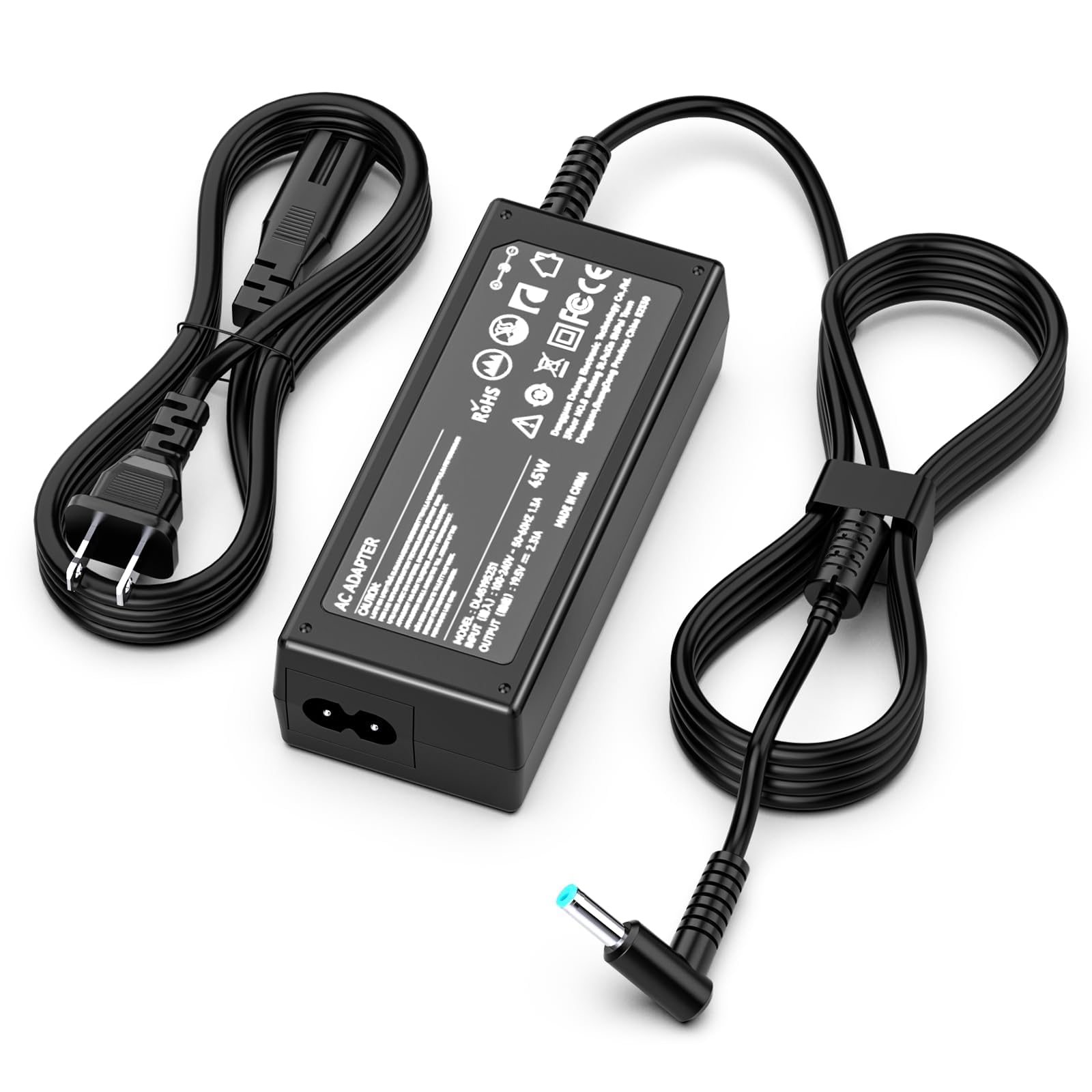 45W 19.5V Laptop Charger Compatible with HP Stream 11 13 14; Compatible with Pavilion x360 11 13 15; Probook Smart Blue Tip 4.5mm Power Supply Cord