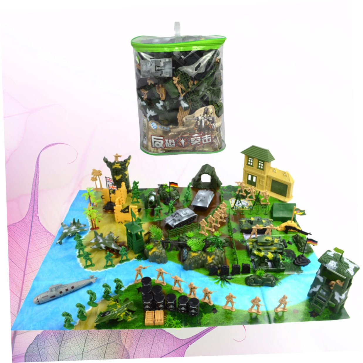 130 Piezas Modelos Militares Figuras de Soldados de Juego de Simulación para Mesa de Arena