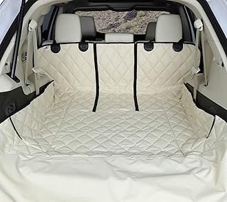 4Knines4Knines SUV Cargo Liner for Fold Down Seats - 60/40 Split and Armrest Pass-Through Compatible - USA Based Company (Extra Large, Tan)