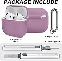 Vista 496 de Funda para AirPods Pro con kit de limpieza, funda de silicona suave para Apple AirPod Pro de 1ª/2ª generación, accesorios de funda AirPods Pro/Pro 2