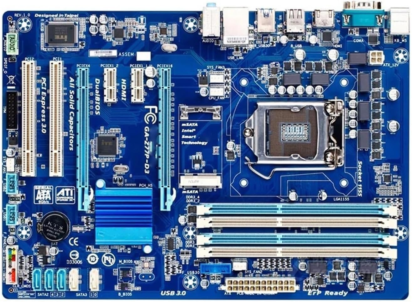 Intel Motherboard Fit for GIGABYTE GA-Z77P-D3 Desktop Motherboard Z77 Socket LGA 1155 i3 i5 i7 DDR3 32G ATX UEFI BIOS
