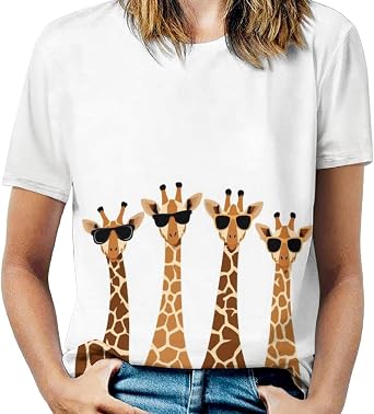 Daily Short Sleeve Clothes for Women, Casual Scoop Neck T Shirts Printed Tops Vacation Blouses
