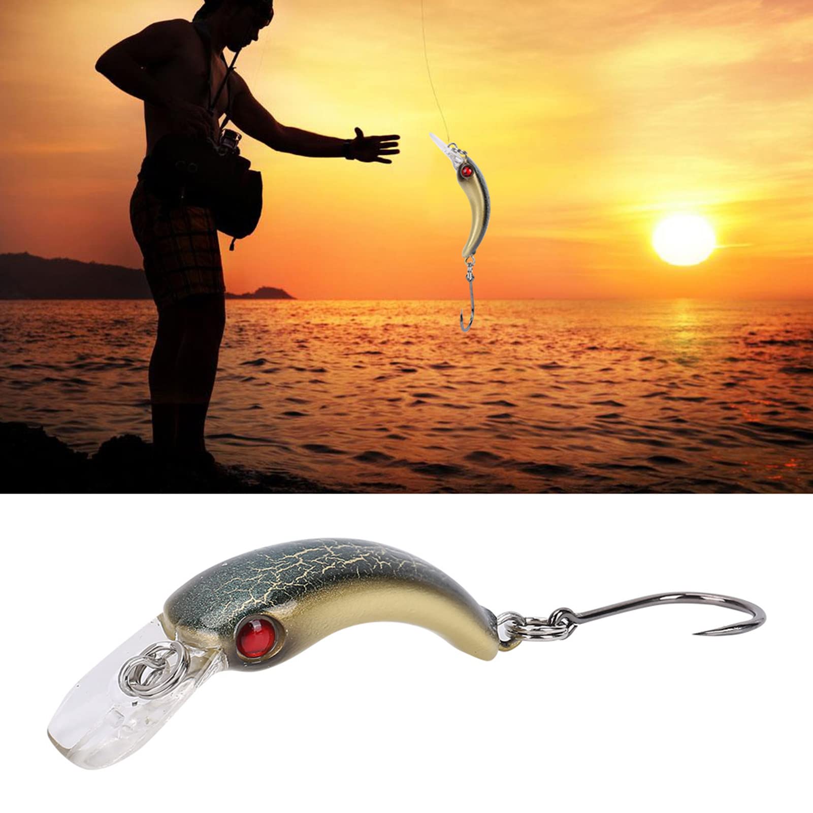 Soft Fishing Köder, Lebensechter Hartköder mit Haken for Angeln, Kurbelköder, Wobbler-Gerät, Zubehör for Süßwasser-Salzwasserköder, Salzwasser-Meeresangeln, Thunfisch
