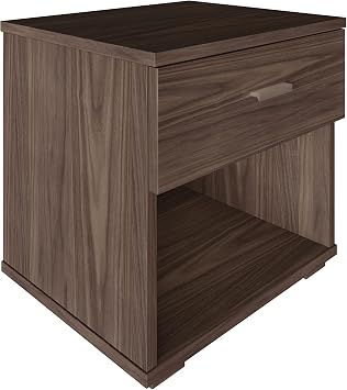 Boyd Sleep Novara, Deep Drawer with Euro Glides and Contemporary Styling, Walnut Nightstand