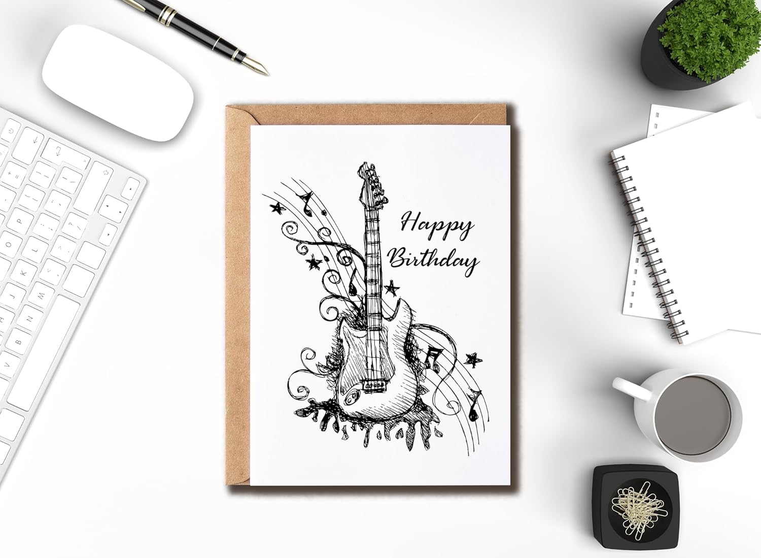 Birthday Guitar Card - Music Birthday Card - Birthday Greeting Card - Brother Sister Card - Art Lovers Card - Happy Birthday Card - Image 3