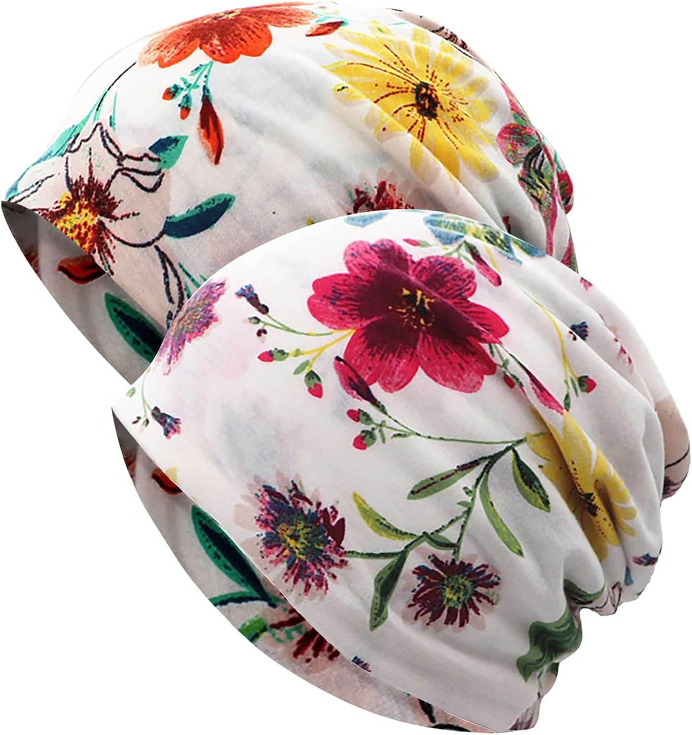 XYIYI Womens Chemo Headwear Hats Cotton Slouchy Beanie Cap Scarf