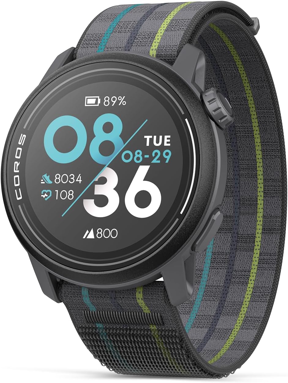 COROSPACE 3 Black Nylon Sport Watch GPS, 24 Days Extend Battery Life, Dual-Frequency GPS, Heart Rate and SpO2,Navigation, Sleep Track, Run,Bike &Ski