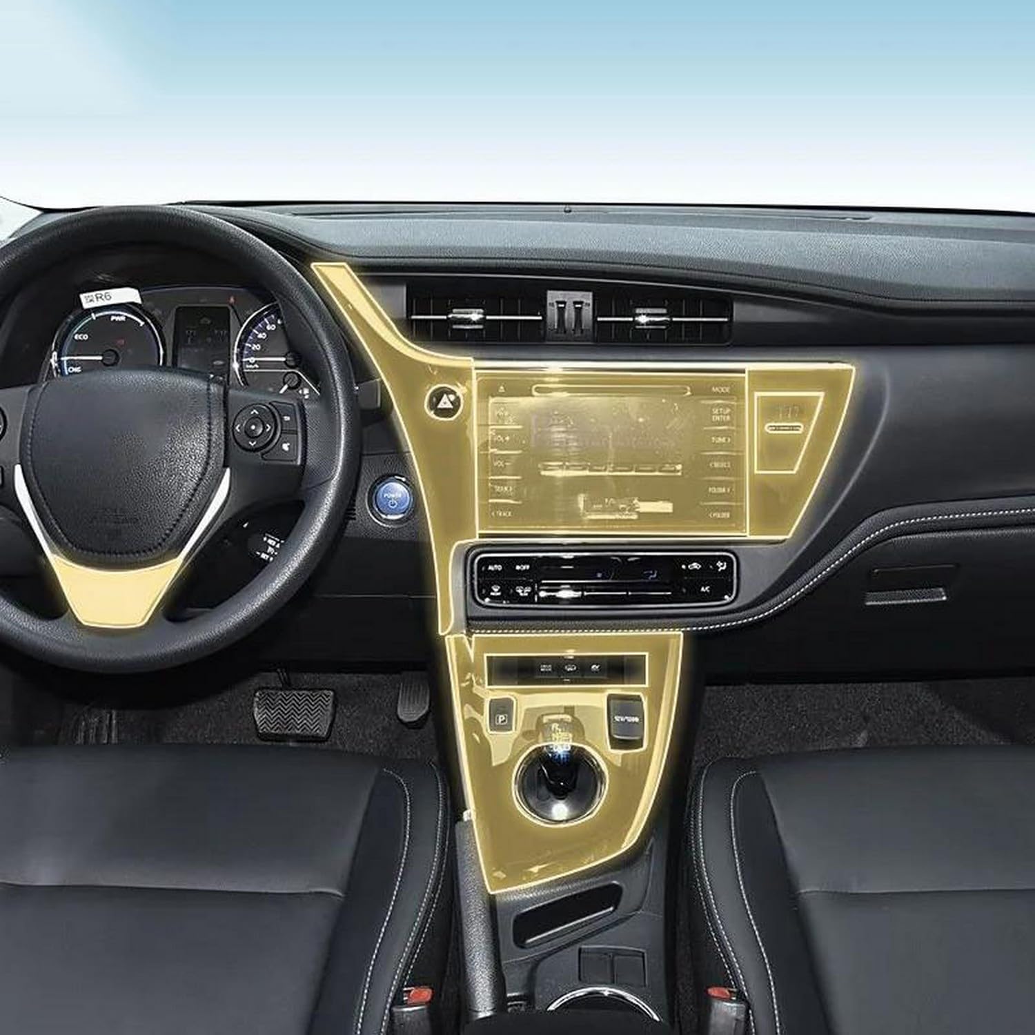 Film protection PPF Toyota Corolla pour préserver la console des rayures