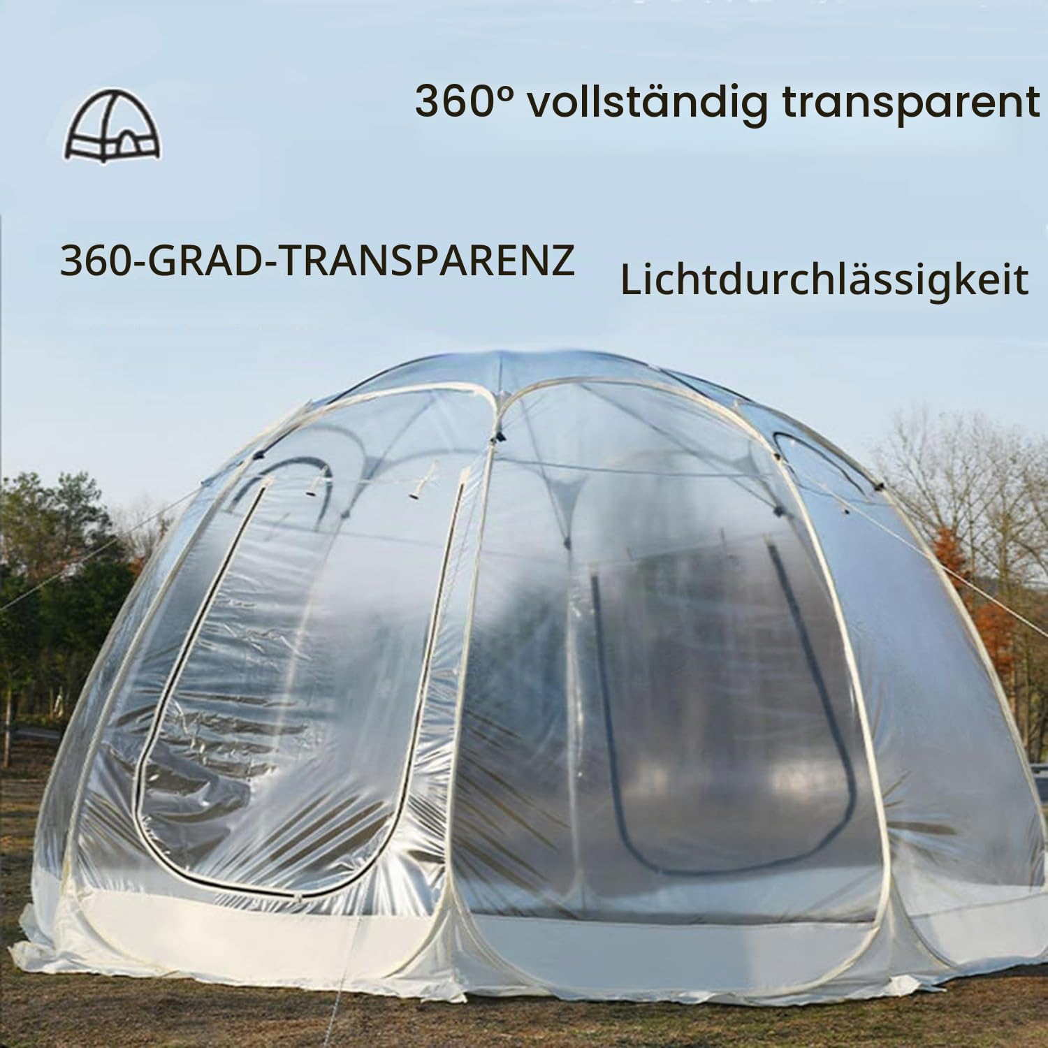 zelt durchsichtig von innen Transparentes im Freien, Bubble House Camp Star Zelt, 4–6 Personen, Iglu-Kuppel, Garten, Terrasse, Überdachung, Unterschlupf, Warmer Wintergarten im Winter Sport & Freizeit recommended-why-not-picnic-blanket Size:Tailor-made Dein Rennrad mit Bikeleasing: