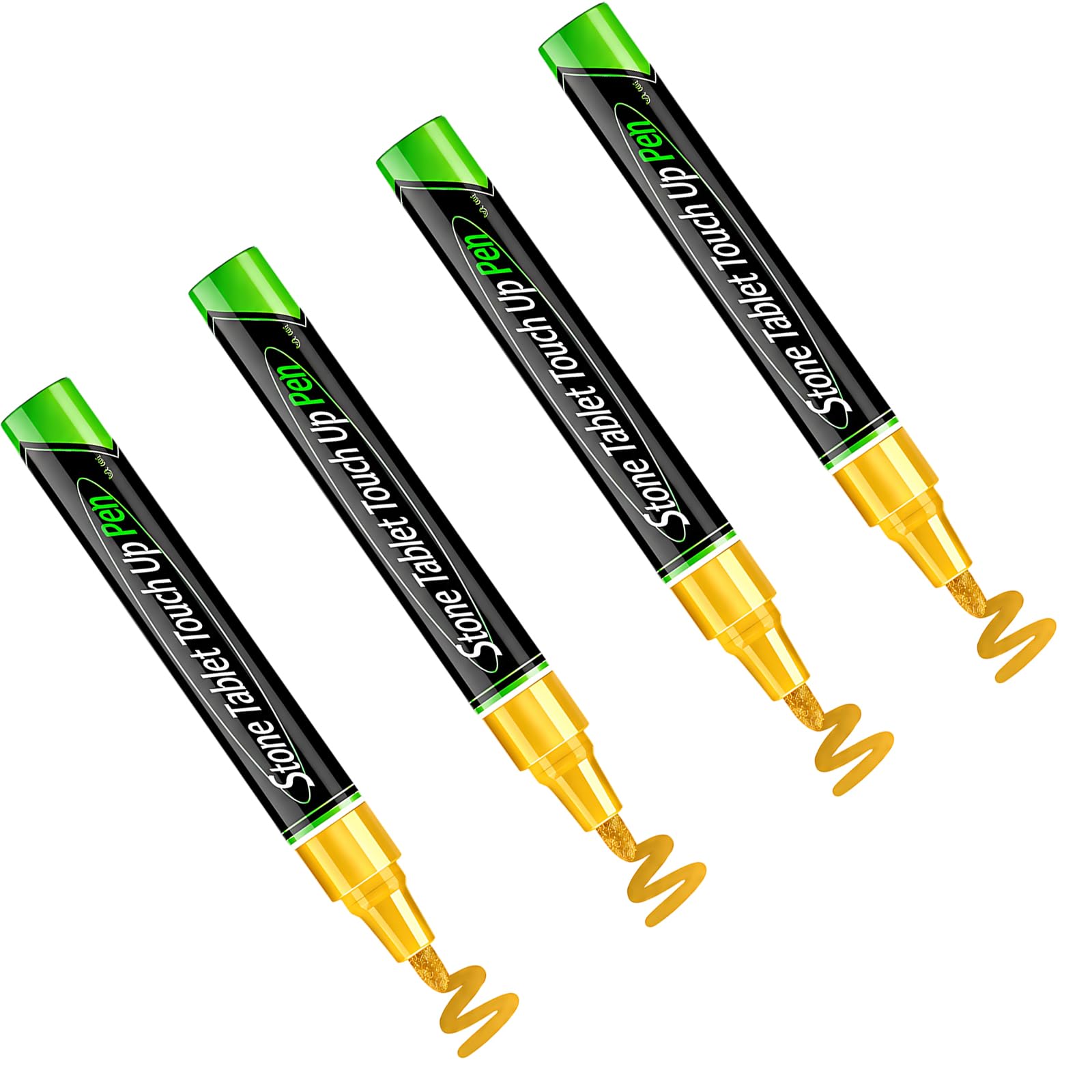 4PCS Golden Tombstone Marker Pens, Gravestone Pen, Can Be Used to Decorate Tombstone Carvings and Fill in Commemorative Inscriptions