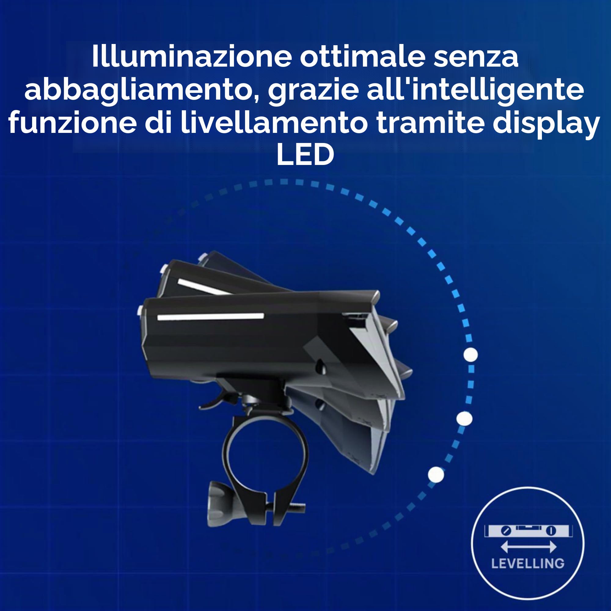 Fischer Fanale anteriore a LED per bicicletta, 100 lux, abbaglianti