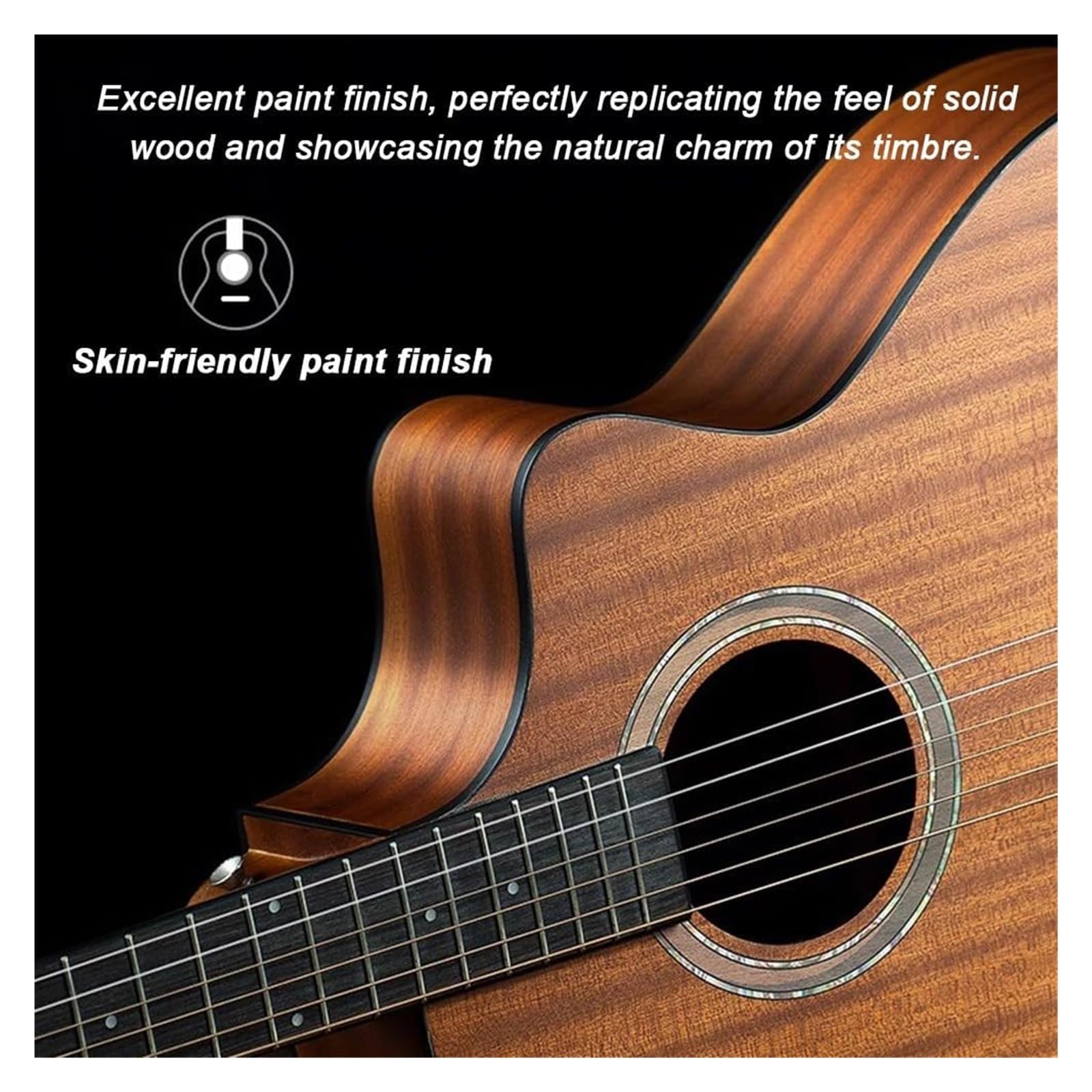 40-Zoll-Akustikgitarren-Set For Anfänger, Cutaway Acustica Guitarra-Bundle In Voller Größe For Erwachsene Und Teenager Mit Gigbag, Stimmgerät, Gurt, Saiten, Plektren Und Kapodaster(Brown)
