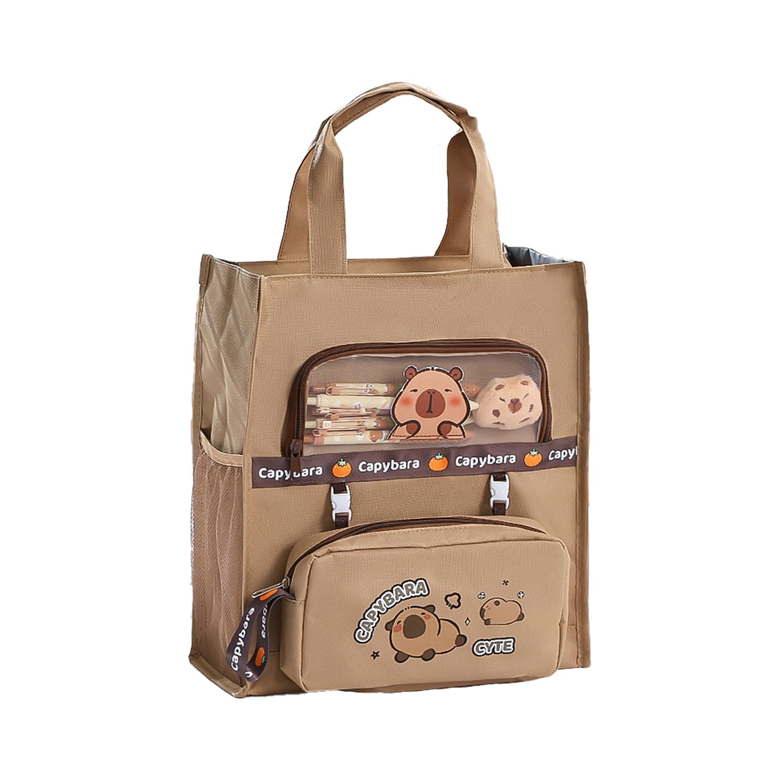 Bolsa de mano de capibara: mochila escolar ideal para el día a día de niñas y niños 8