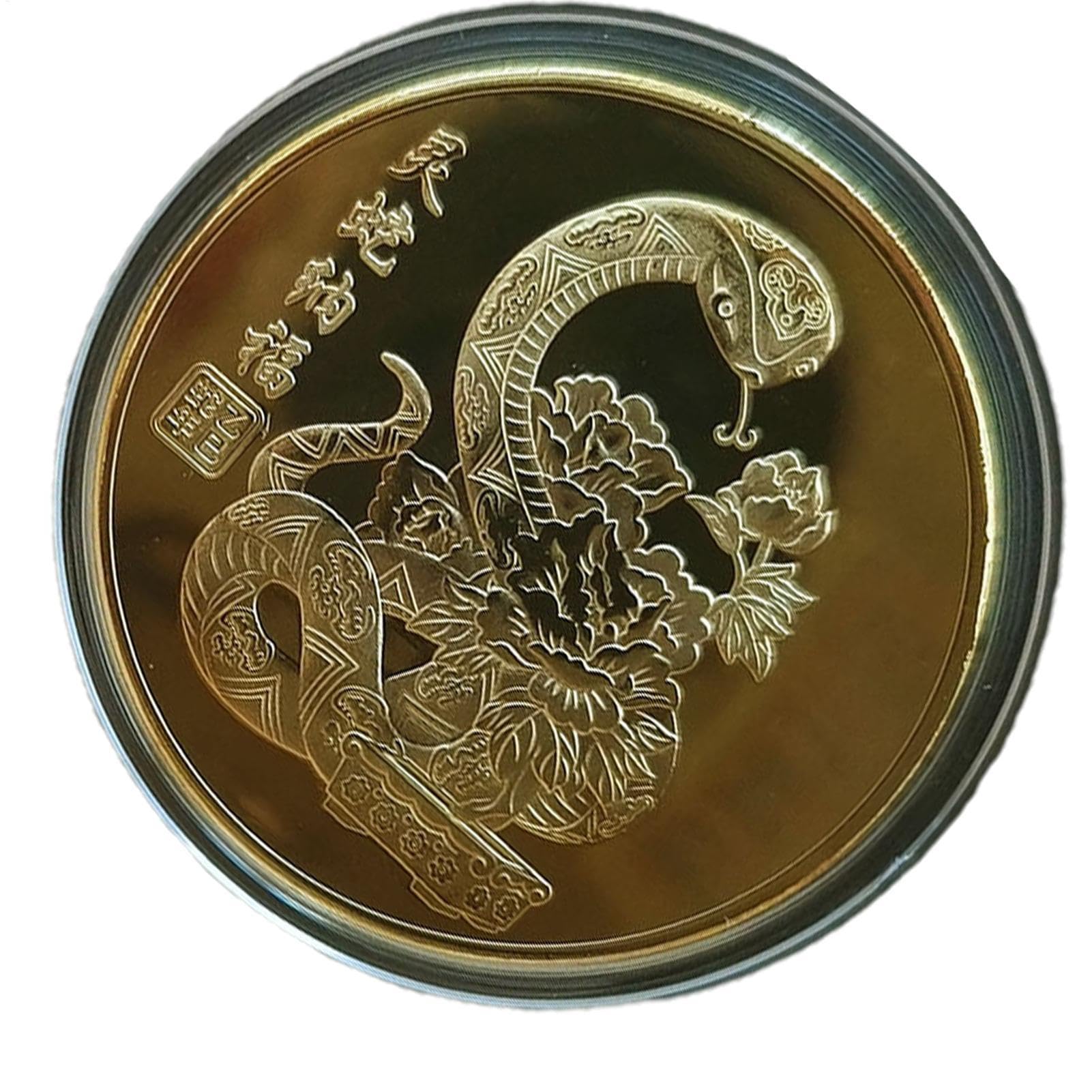 Moneda de la Suerte, Moneda de Buena Suerte - Moneda de Metal portátil de Año Nuevo | Conmemoración Coleccionable, Moneda de desafío del año Lunar, Recuerdo Chino para enriquecer a los coleccionistas