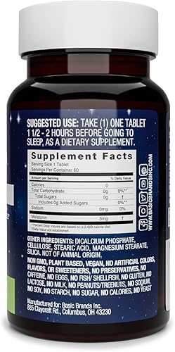 Miniatura 2 de Basic Brands Melatonina, 60 unidades