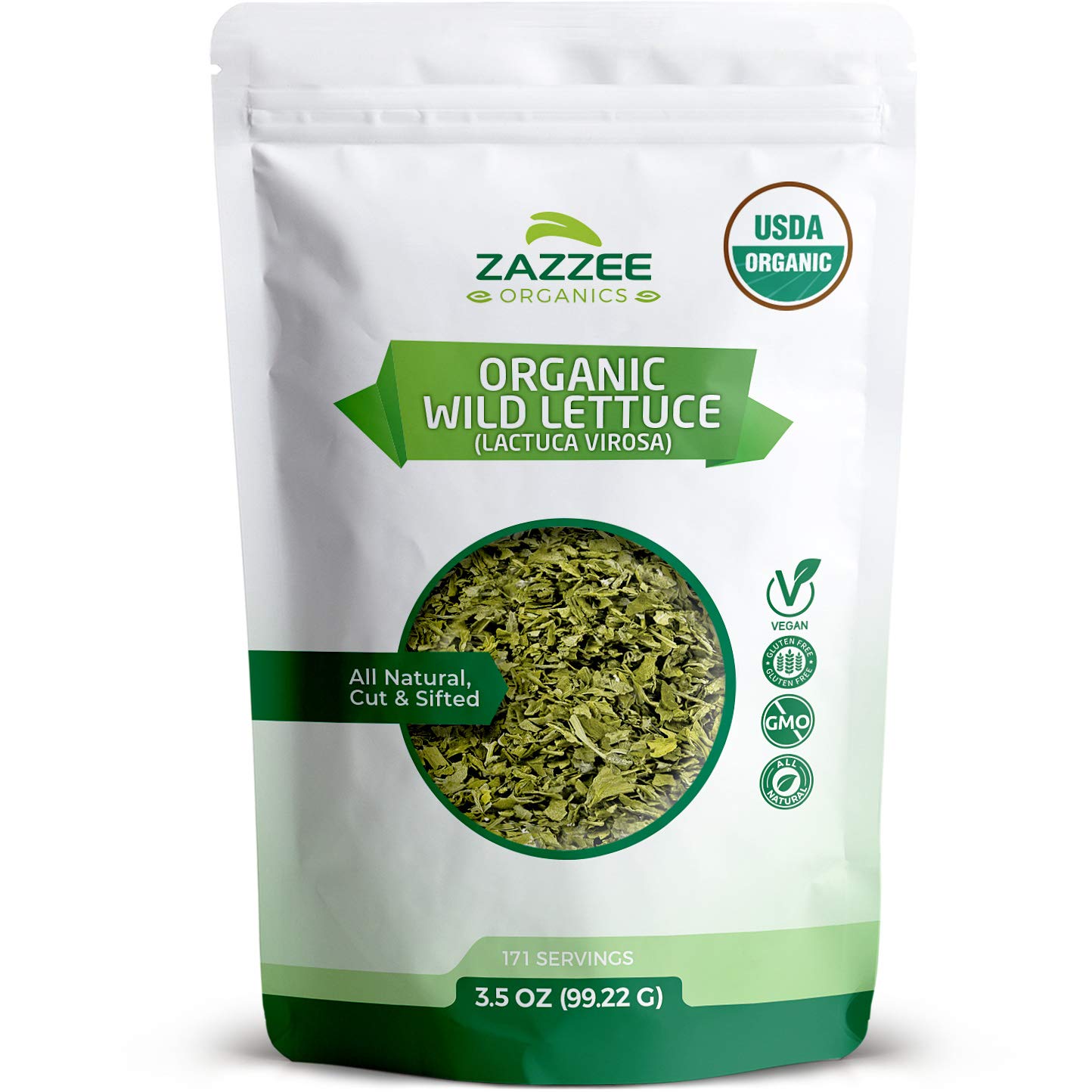 Buy Zazzee USDA Wild Lettuce Tea, 3.5 Ounces, 171 Servings, Certified
