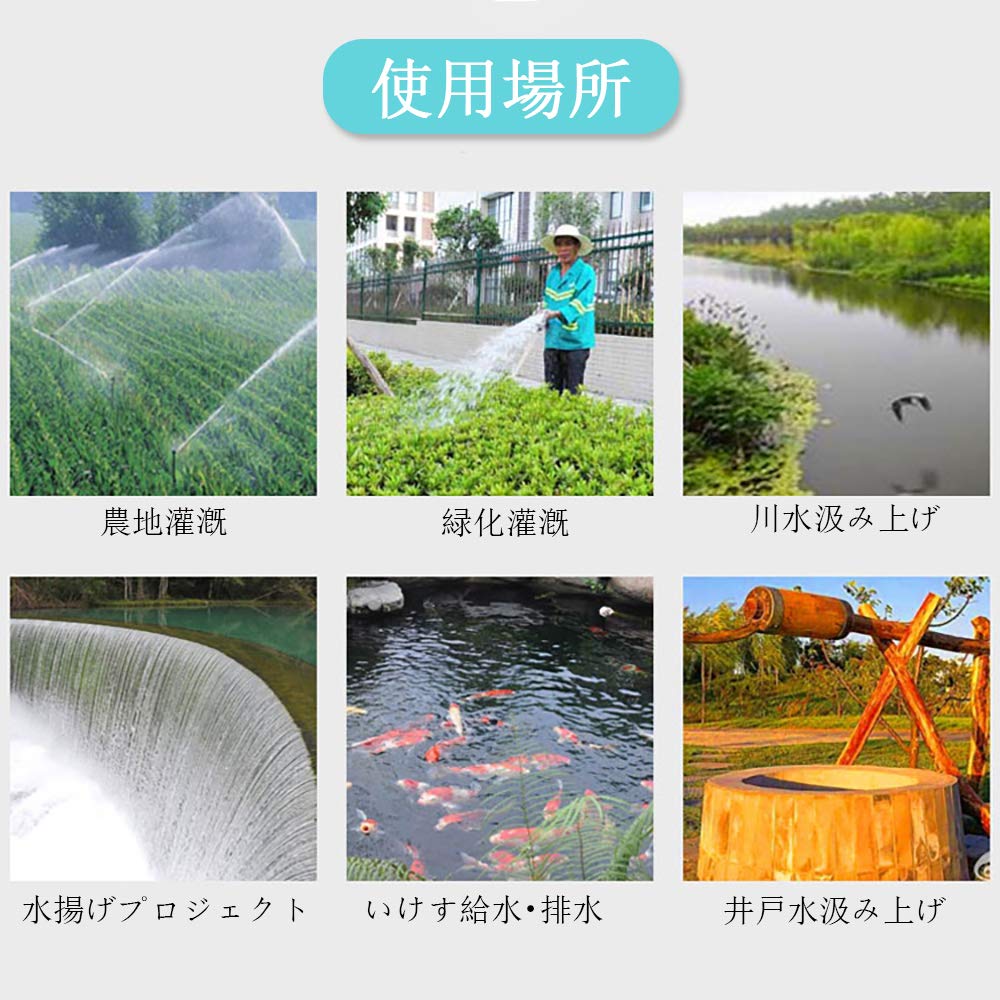 Amazon | Tencen 給水・排水ポンプ 水中ポンプ 海水対応 12V/24V 50W