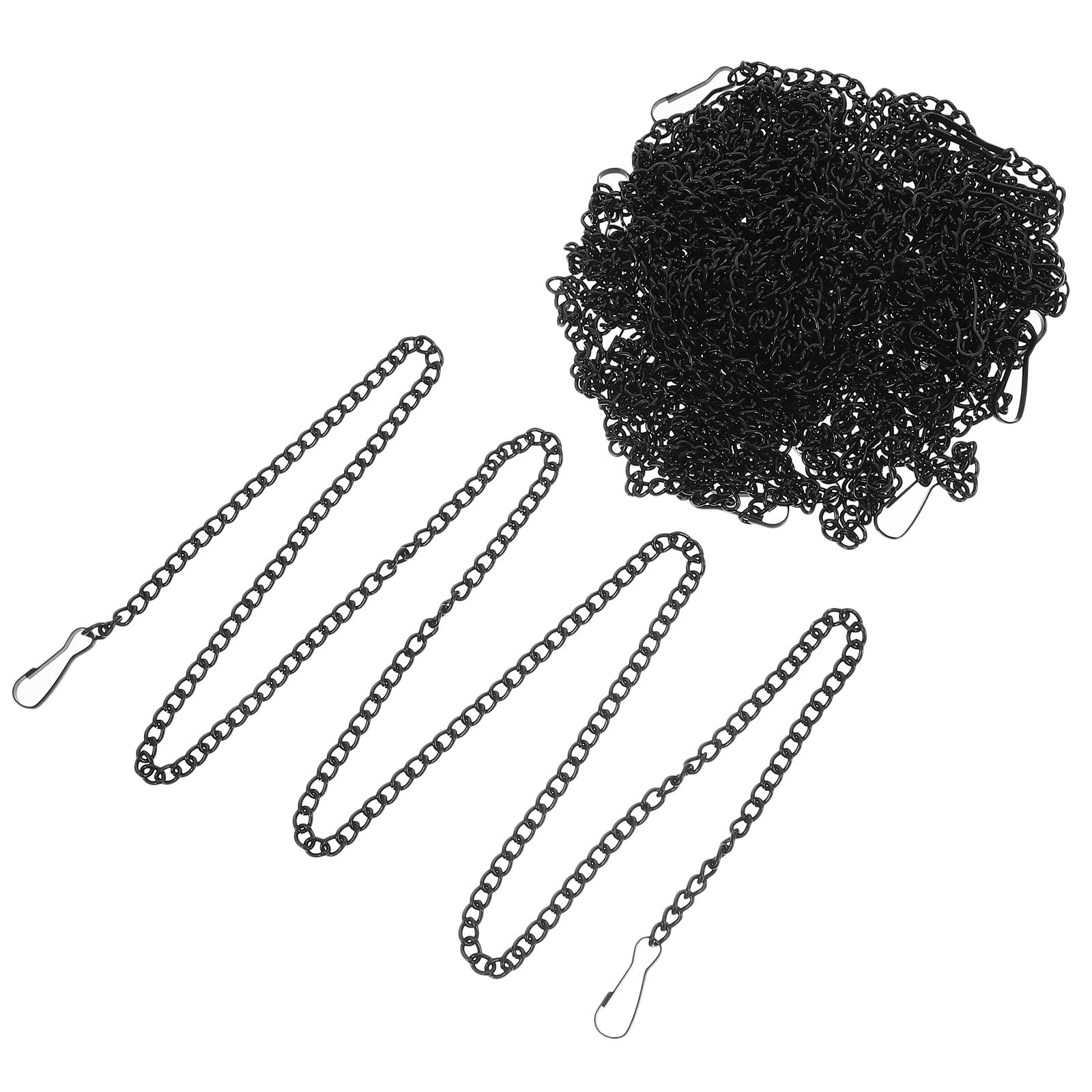 Cadenas de negras con ganchos de 10 piezas para colgar adornos en exposiciones