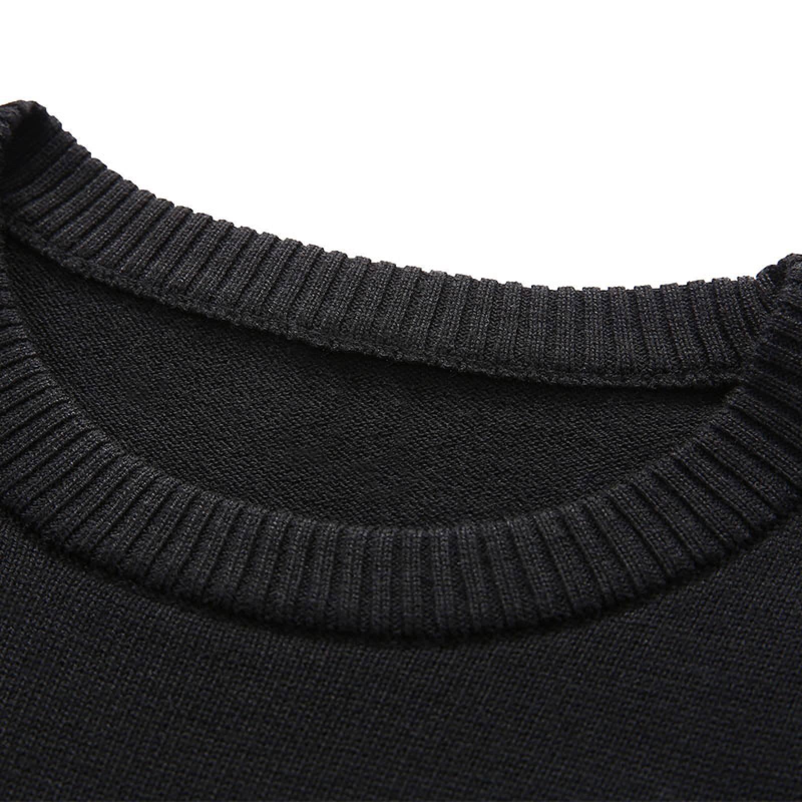 YAROVA Herren Pullover - Strickpullover Männer O Hals Langarm Pullover Strickpullover Kleidung Herbst Winter Mode Casual Lose Einfache Outdoor-Kleidung