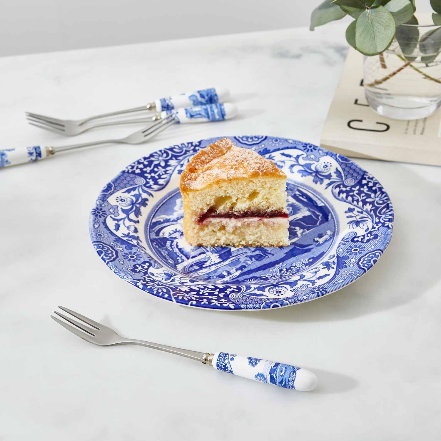 Spode Blue Italian Pastry Dessert Forks - Blue & White, Set of 6 — Amazon image 5