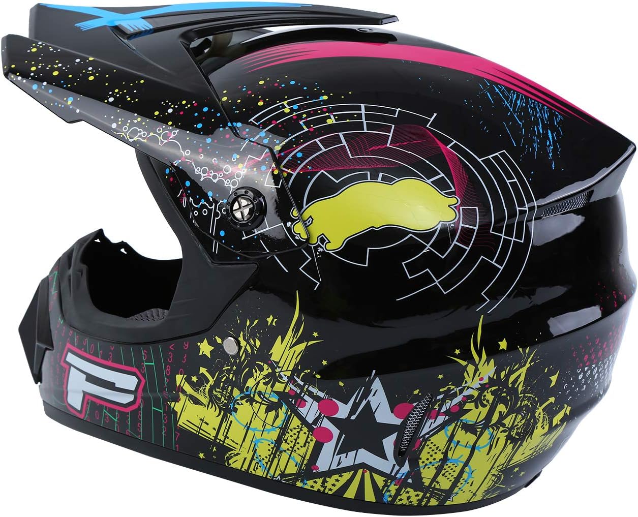 Samger DOT Adult Offroad Helmet Motocross Helmet Dirt Bike ATV Motorcycle Helmet Gloves Goggles Compliant with FMVSS 218