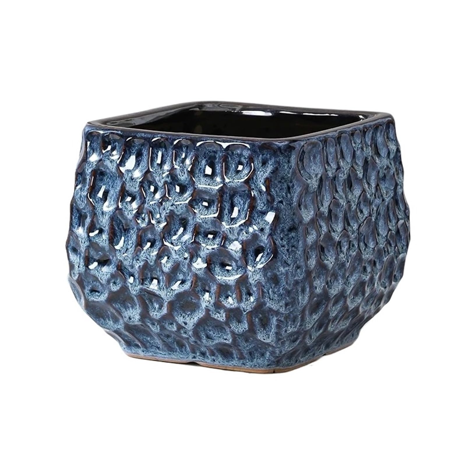 guiling-1986 Pots for Plants Square Ceramic Planter, Extra-large Size, Perfect For Growing Orchids And Money Trees Flower Pot(XL)