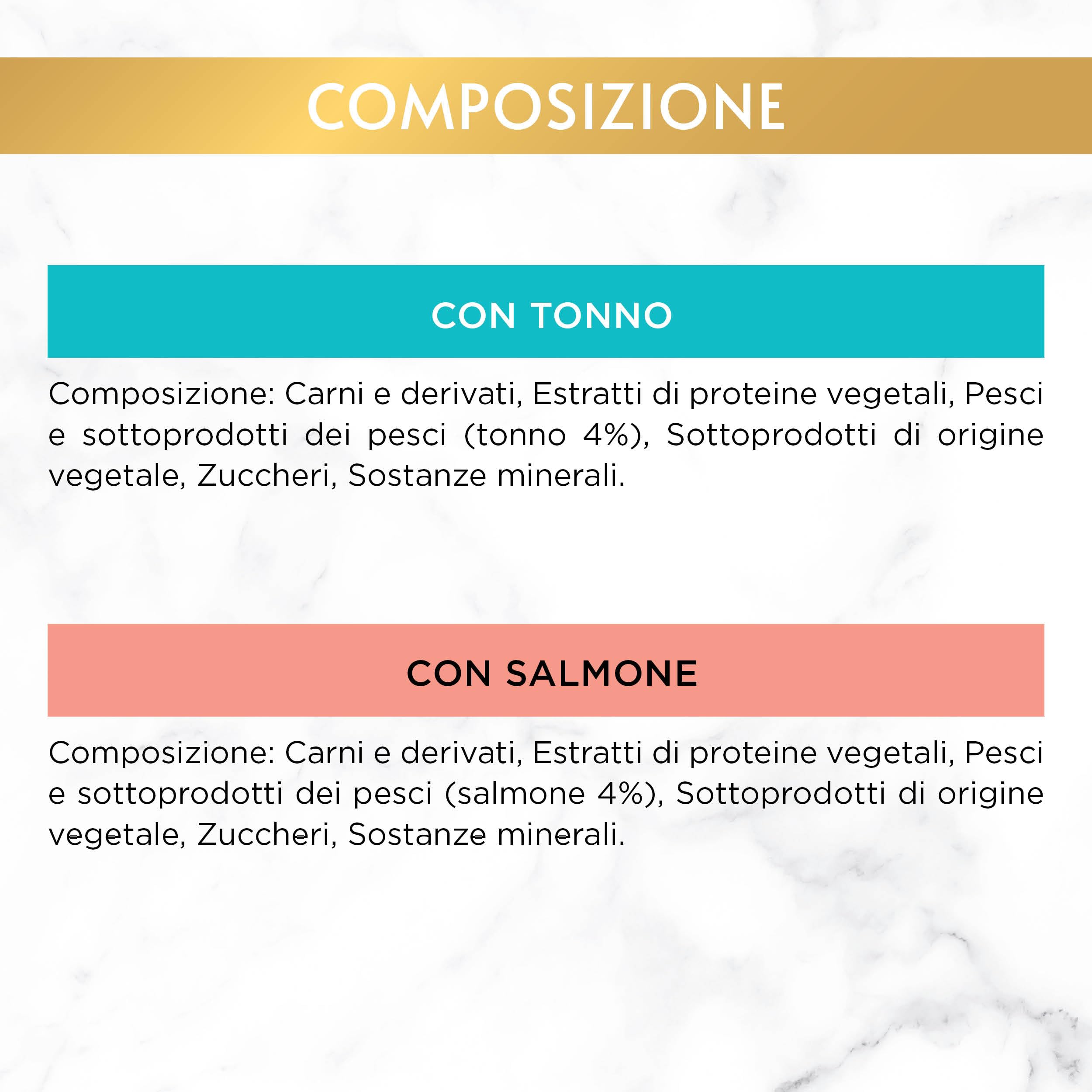Purina Gourmet Gold - Terrines - Nourriture Humide pour Chat avec Saumon et Thon, 48 conserves de 85 g chacune