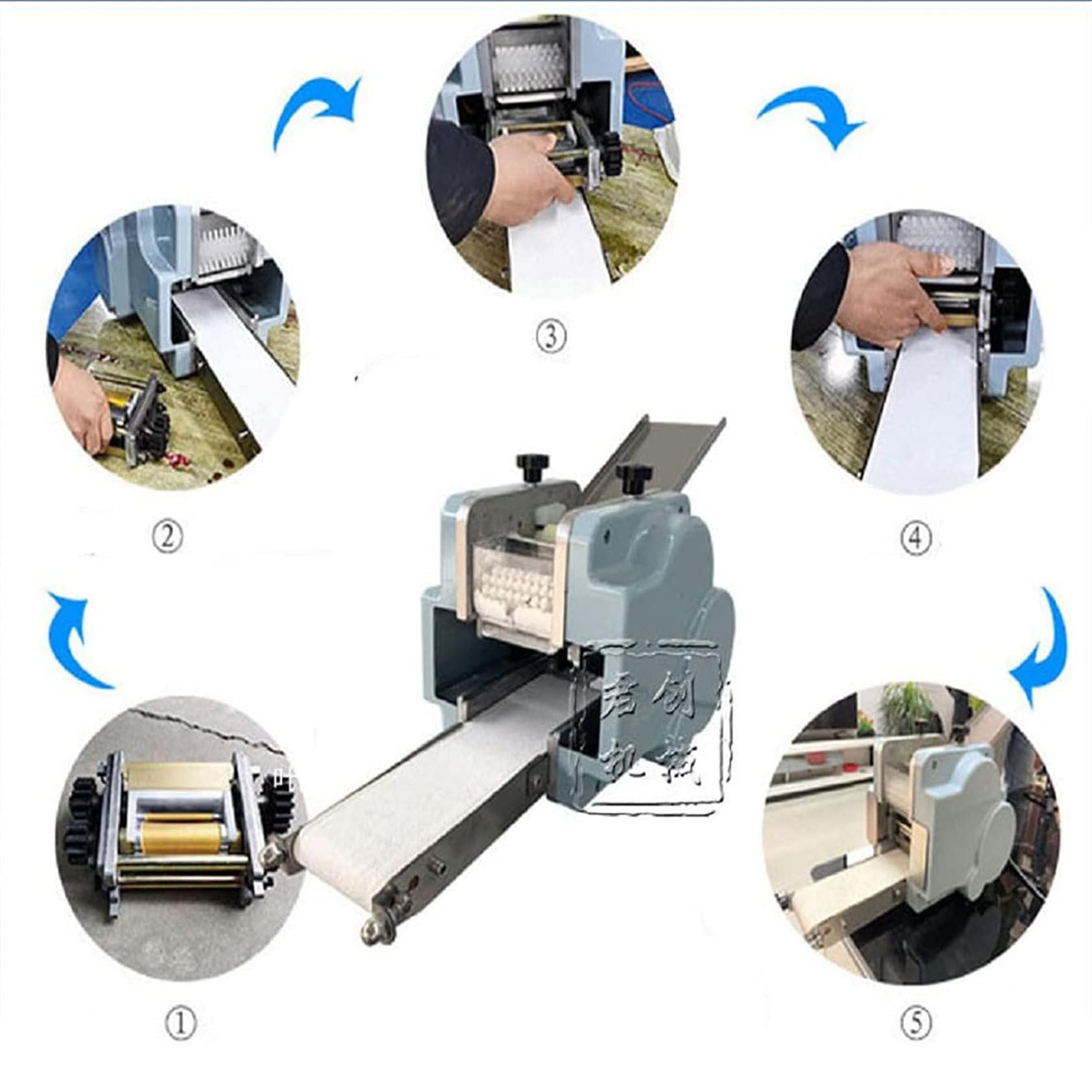 Automatica di Ravioli Elettrici per Ravioli Elettrici, Macchina per La Lavorazione della Pasta, Macchina per Ravioli Commerciali con 1 Stampo per Ravioli Wonton, 40 Pezzi/Min