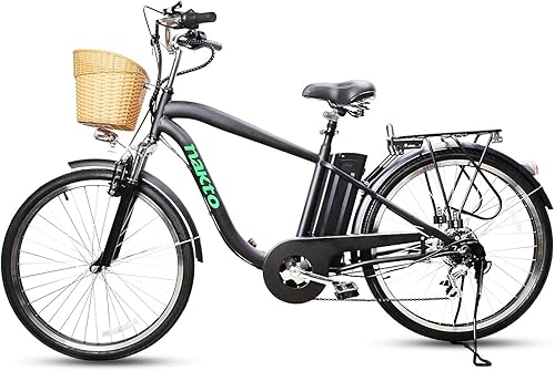 NAKTO Bicicleta eléctrica de 22 a 26 pulgadas para adultos de 250 W350 W, bicicleta eléctrica deportiva de 6 velocidades, bicicletas eléctricas de
