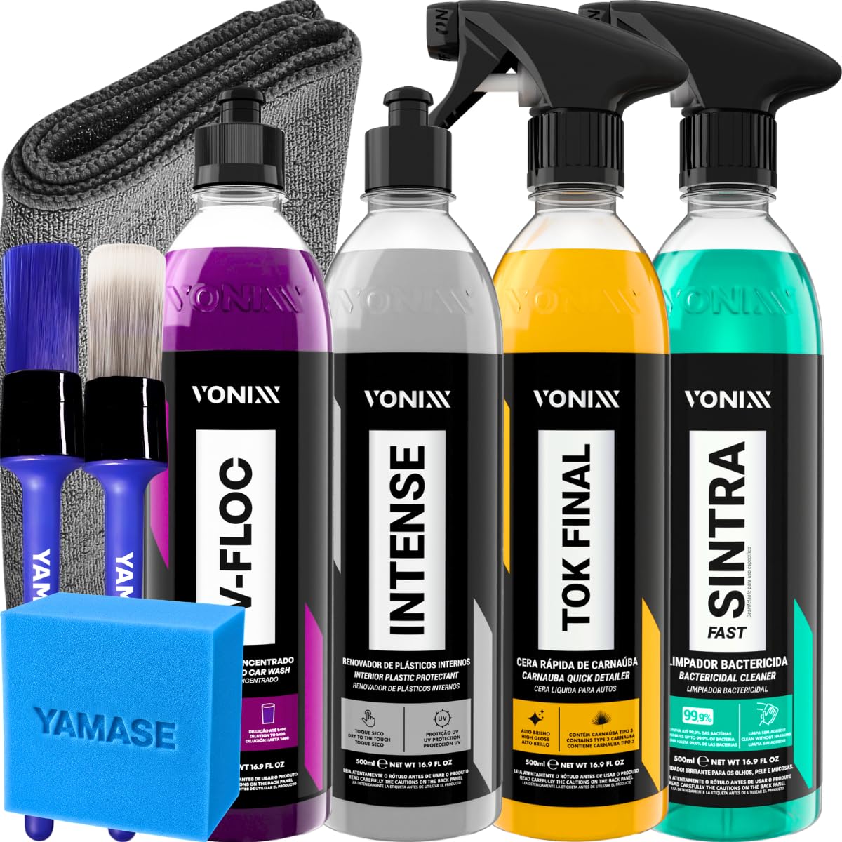 Kit Lavagem Automotiva Completa Vonixx Cera Carnauba Tok Final V