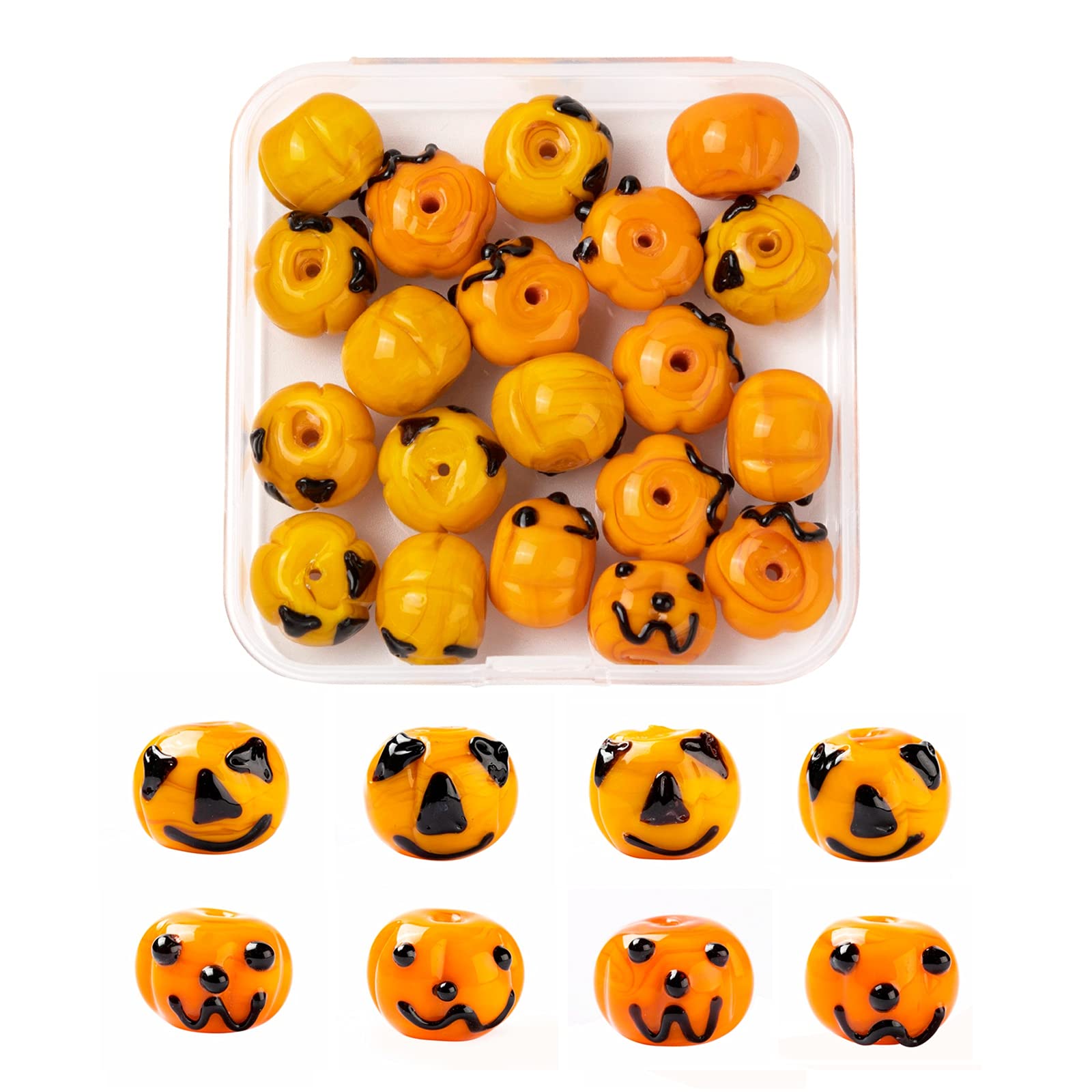 60 Perles En Verre Soufflé Forme Fruits Et Légumes - Lot De 10 Styles (cerise, Fraise, Pastèque...), Pour Création De Bijoux DIY - 5