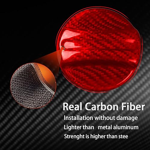 Miniatura 5 de YJMOTOR Para BWM Universal Gas tanque puerta adhesivo tapa tanque combustible cubierta real seco fibra de carbono ajuste compatible con M3 M4 M5 M6