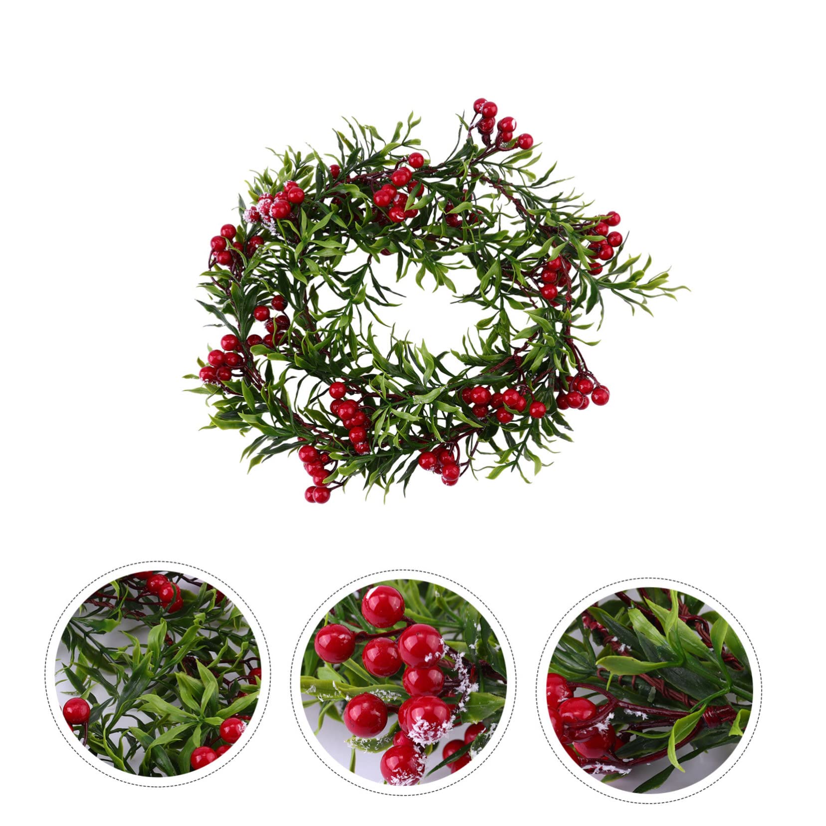 TOPBATHY 3 Piezas bastón de Navidad decoración de botín de Mimbre de Navidad Guirnalda de otoño Decoraciones navideñas Artificial Plants Mimbre Decorativo ratán de Falsas PVC