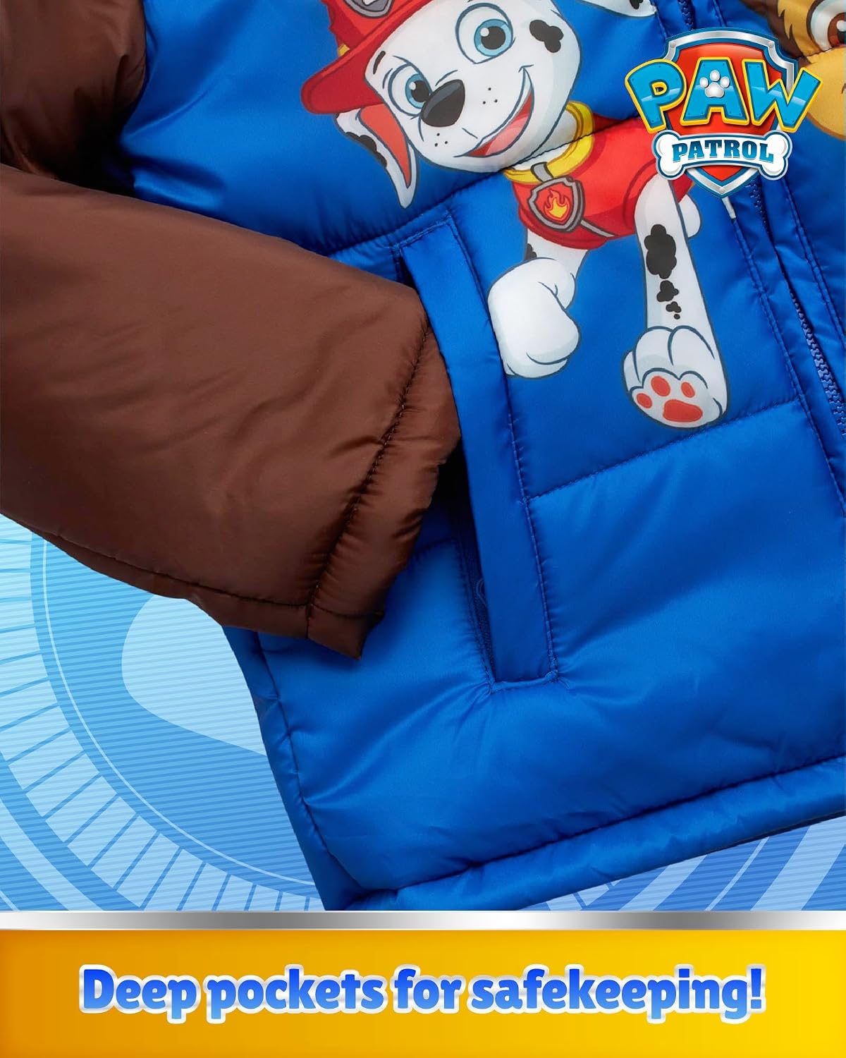 Nickelodeon Paw Patrol Boys Snowsuit - 2 Piece Super Soft Sherpa Fleece Puffer Ski Jacket & Snow Bib Pants (Sizes: 2T-6)