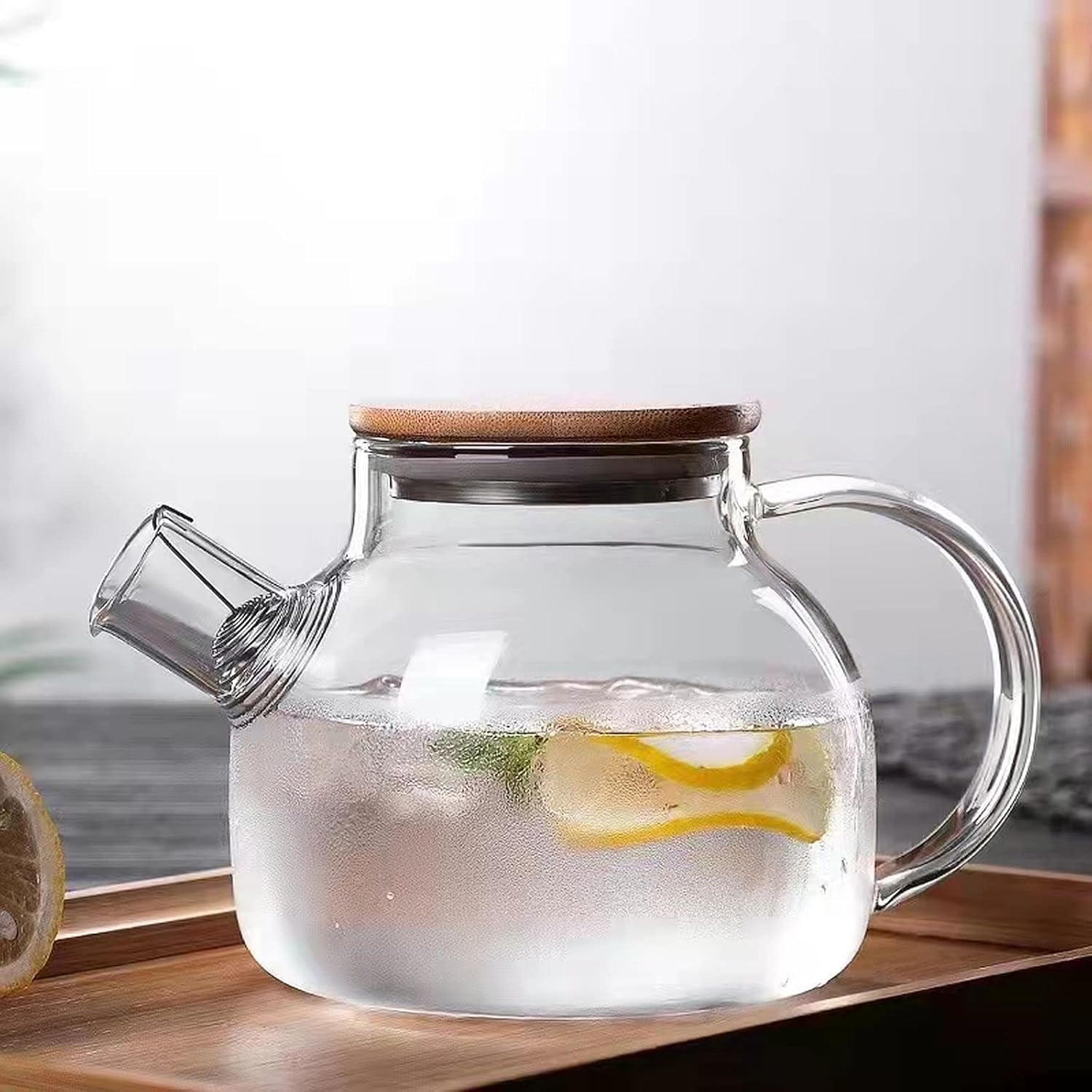 Scizorito Glass Teapot Stove Safe, Clear Teapot with