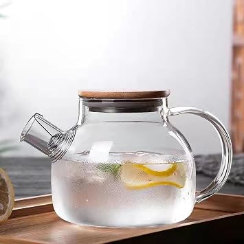 Glass Teapot, Stove Safe, with Removable Filter Infuser, Suit for Loose Leaf Tea and Flowering Tea 33.8oz