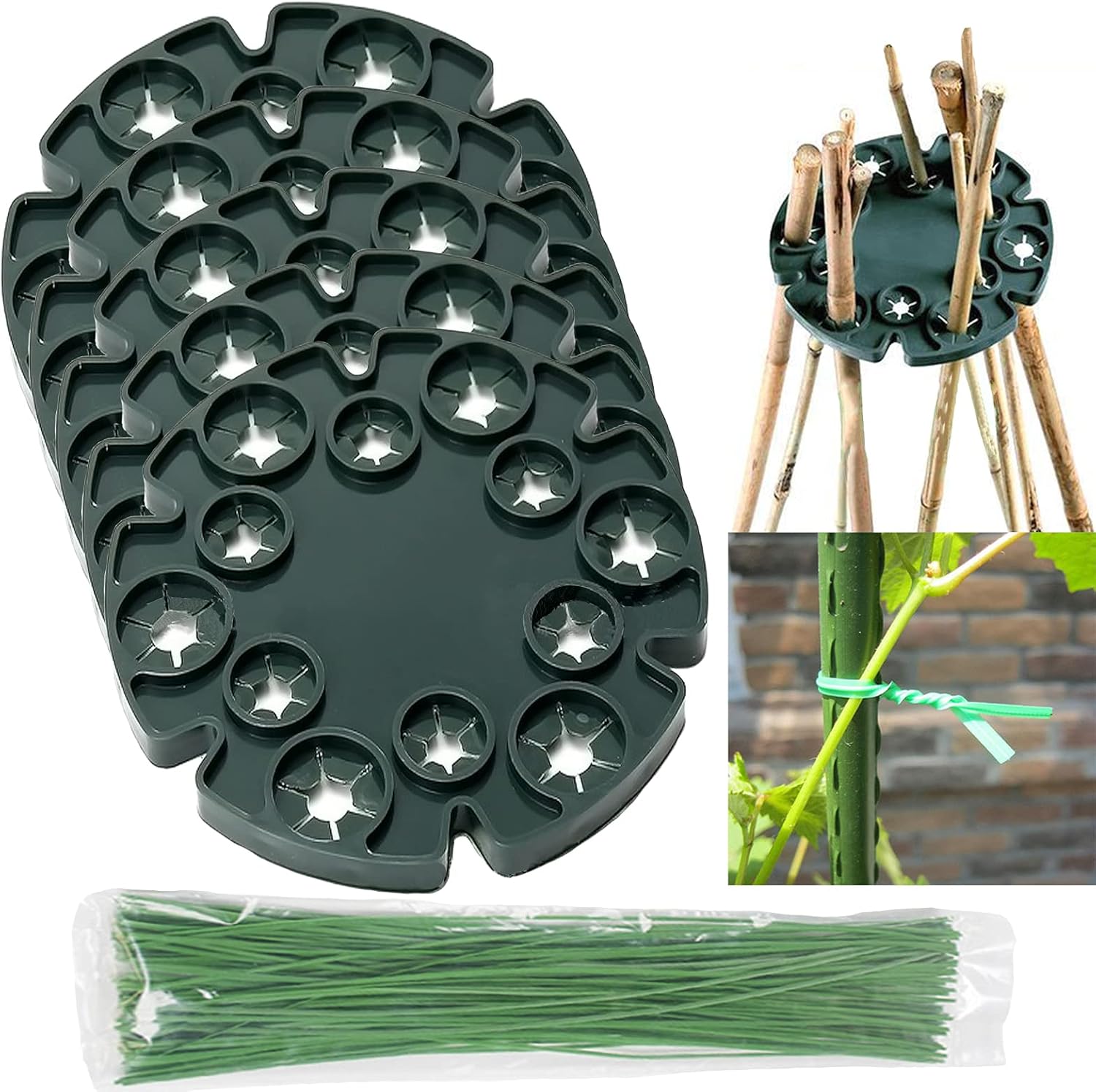 Wigwam Cane Grips Sweet Pea Frame Support, Runner Bean Supports, Bamboo Canes Grips Structure