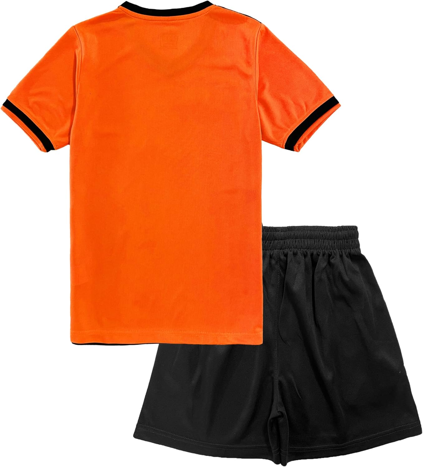 Hiheart Boys Quick Dry Short Sleeve T-Shirt and Mesh Shorts Soccer Set - Image 2