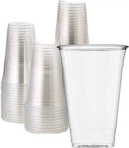 Miniatura 3 de Vasos de plástico PET transparente de 16 onzas, ajuste de tapa de 3.858 in, vasos fríos desechables (caja de 1000) (16 onzas)