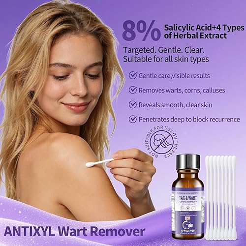 Miniatura 2 de ANTIXYL Kit líquido de eliminación de manchas cutáneas, removedor de maíz de verrugas, de acción rápida, congelación, 8% de eliminación de verrugas