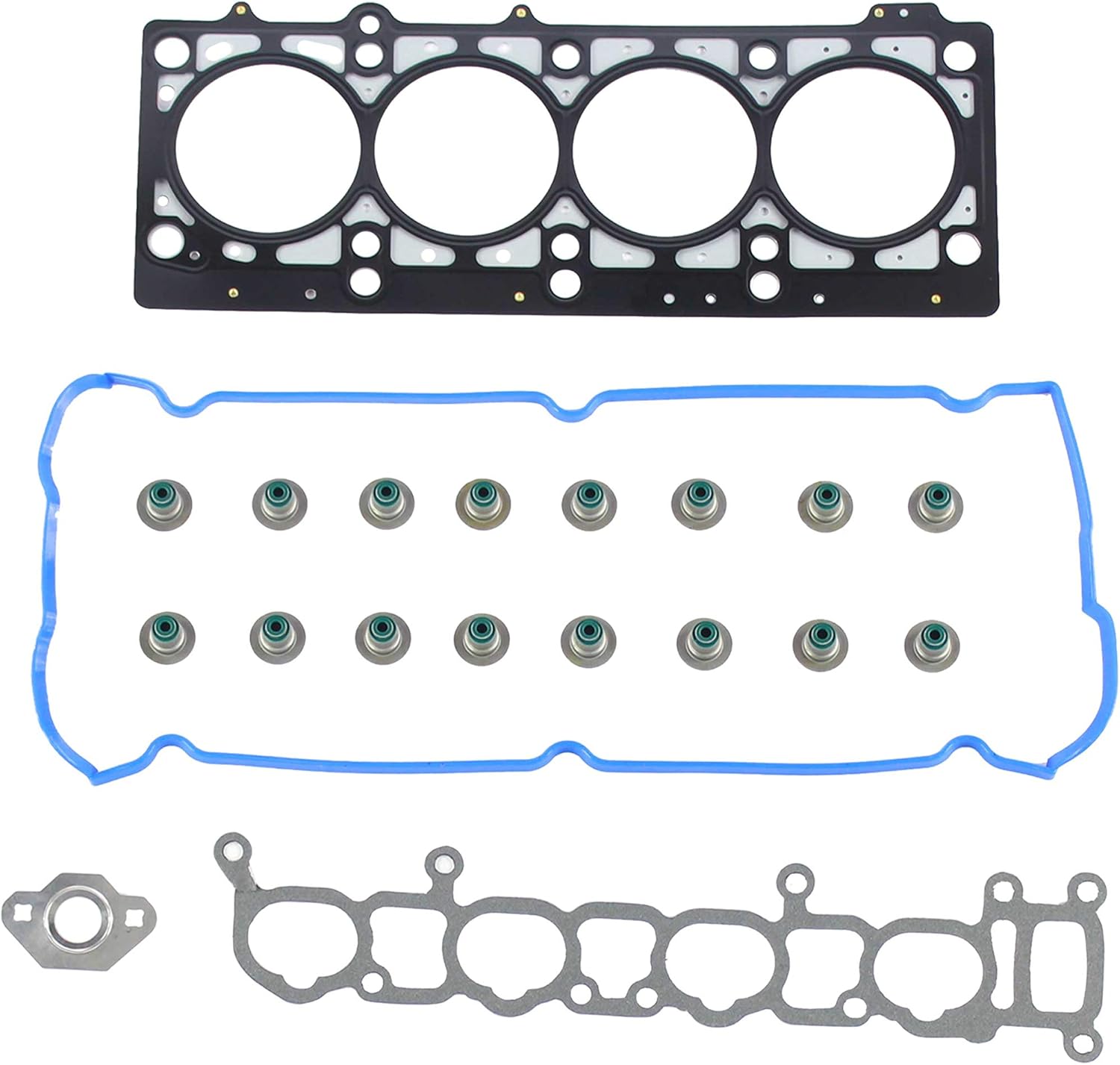 DNJ HGS151 MLS Cylinder Head Gasket Set for 1995-2000 Chrysler, Dodge, Plymouth Breeze, Caravan, Cirrus 2.4L L4 16V DOHC 2429cc
