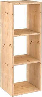 Europe & Nature DMC300.99 Étagère 3 cubes, Pin, Beige, 36,2 x 33 x 105,4 cm