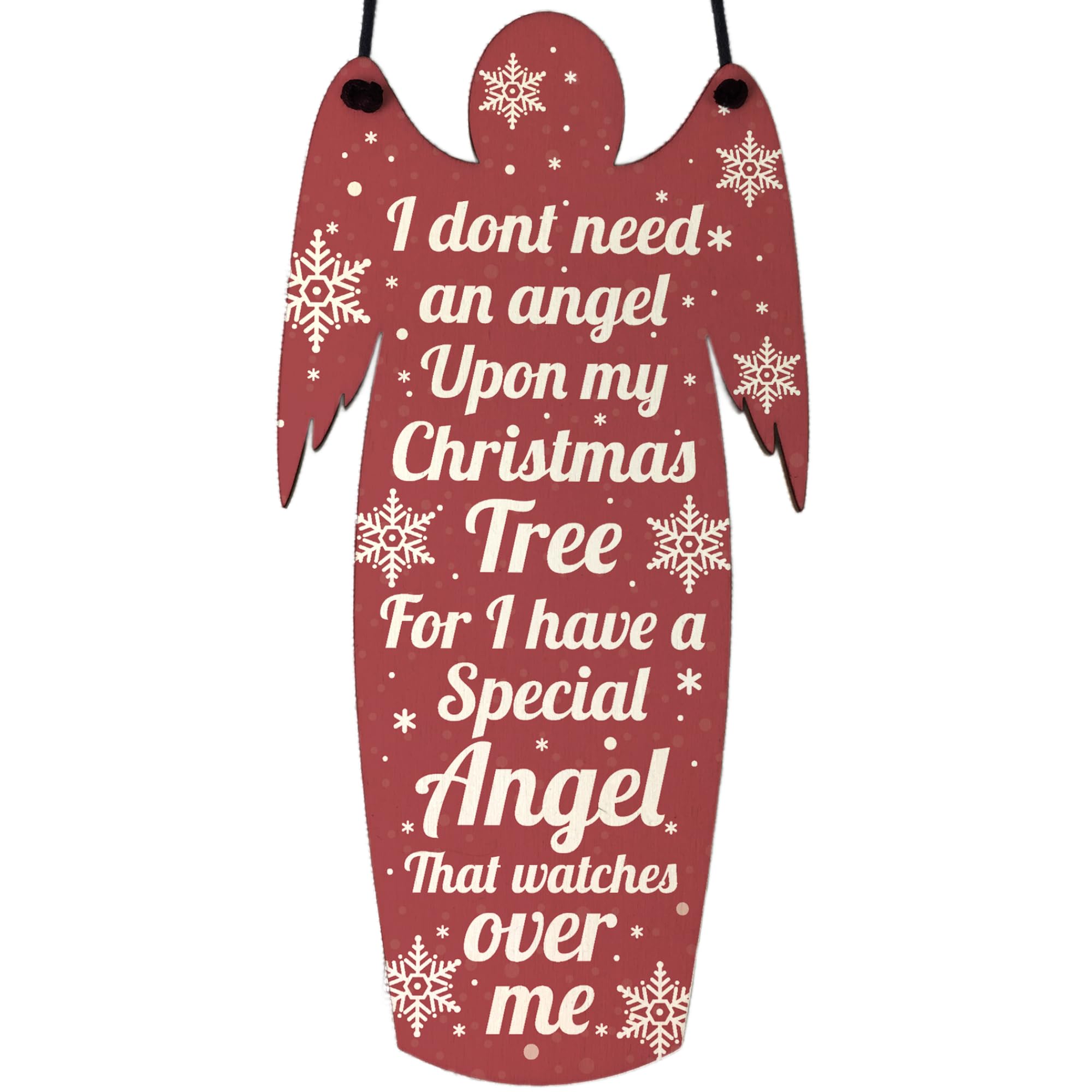 Red Ocean Wooden Angel Memorial In Memory Plaque Rememberance Tribute Christmas Decoration Memorial Graveside