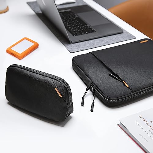 Miniatura 7 de tomtoc Bolsa de almacenamiento portátil reciclada, organizador de accesorios, compatible con MacBook cargador para laptop, ratón, cables, cubo,