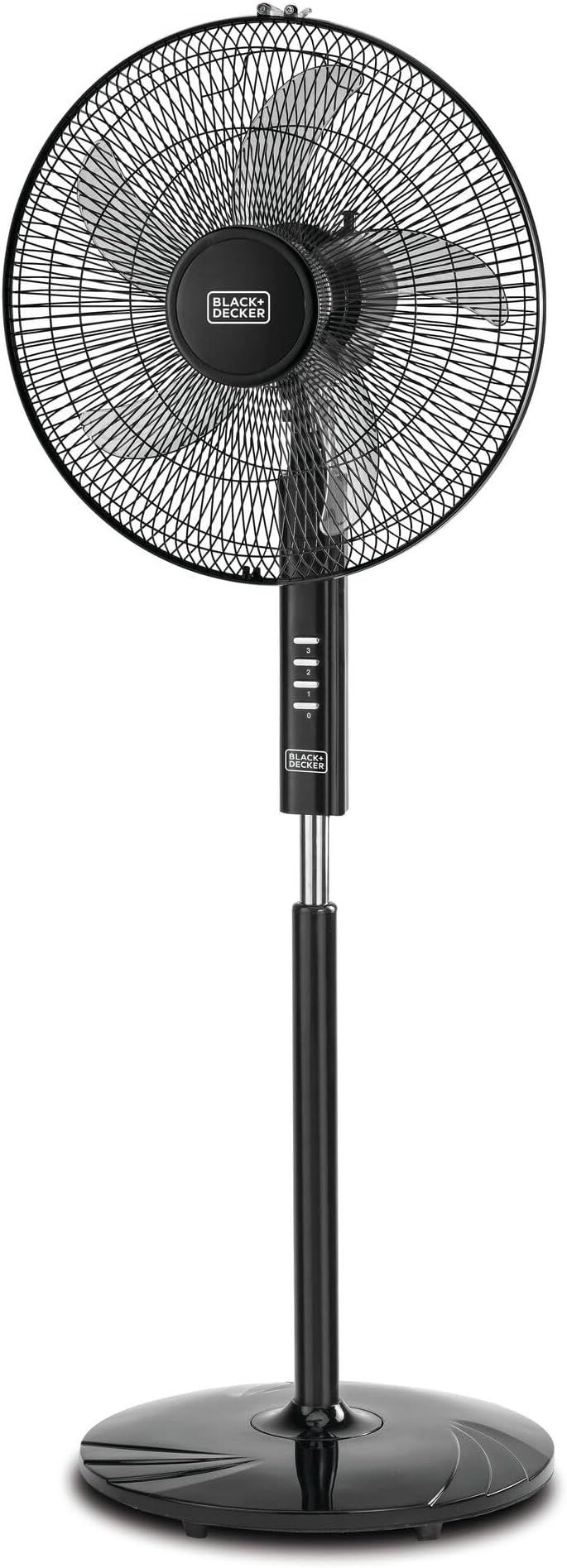 Black & Decker 60W Stand Fan 16 Inch Diameter, 90° Wide Swing 3 Speeds Plus Modes And 5AS Blade, For The Perfect Temperature FS1620-B5 2 Years Warranty