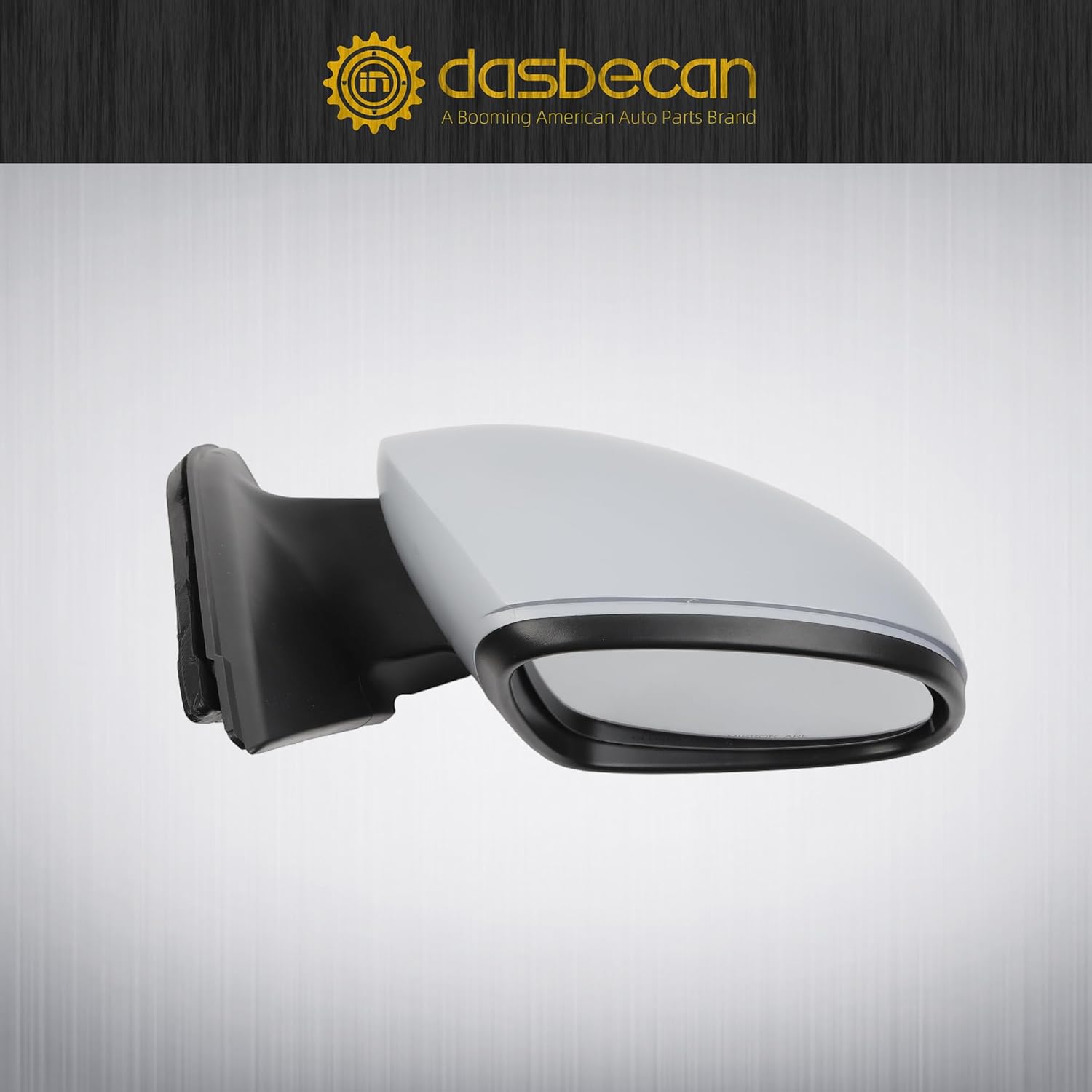 Dasbecan Right Passenger Side Mirror Compatible with 2009-2017 Volkswagen Tiguan Side View Mirror w/Power Heated Glass Turn Signal Manual Folding DIY Paintable Cover VW1321131 5N1857508Q9B9 (6 Pins)