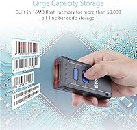 Vista 3 de Eyoyo Mini 1D Wireless Barcode Scanner Bluetooth,3-in-1 Bluetooth&2.4G Wireless&Wired Connection, Portable Inventory Bar Code Reader Compatible with