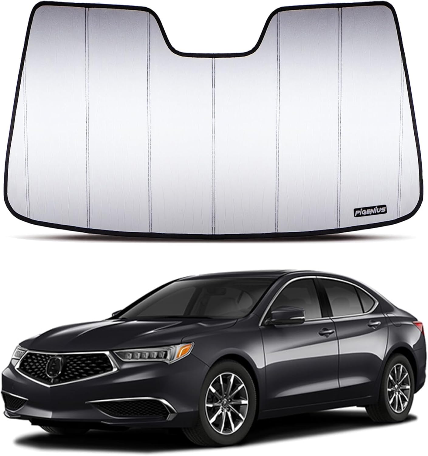 Windshield Sun Shade for Acura TLX 2015-2020,Front Window Sunshade,6 Layers Sun Shield,Block UV Rays Dashboard Shield,Insulation Sun Shade Accordion Fold