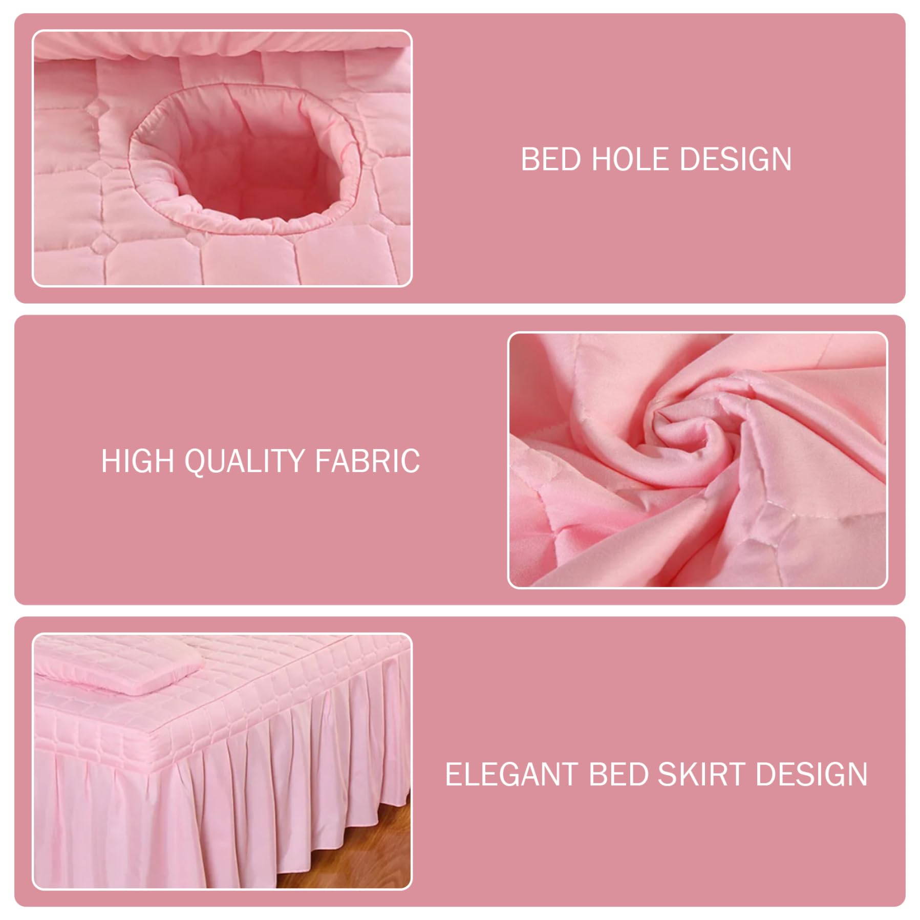 Drap de lit pour table de massage, jupe, couvre-lit spa, couverture complète avec taie d'oreiller, 73 x 28 pouces, housse table massage pour spa, beauté, tatouage