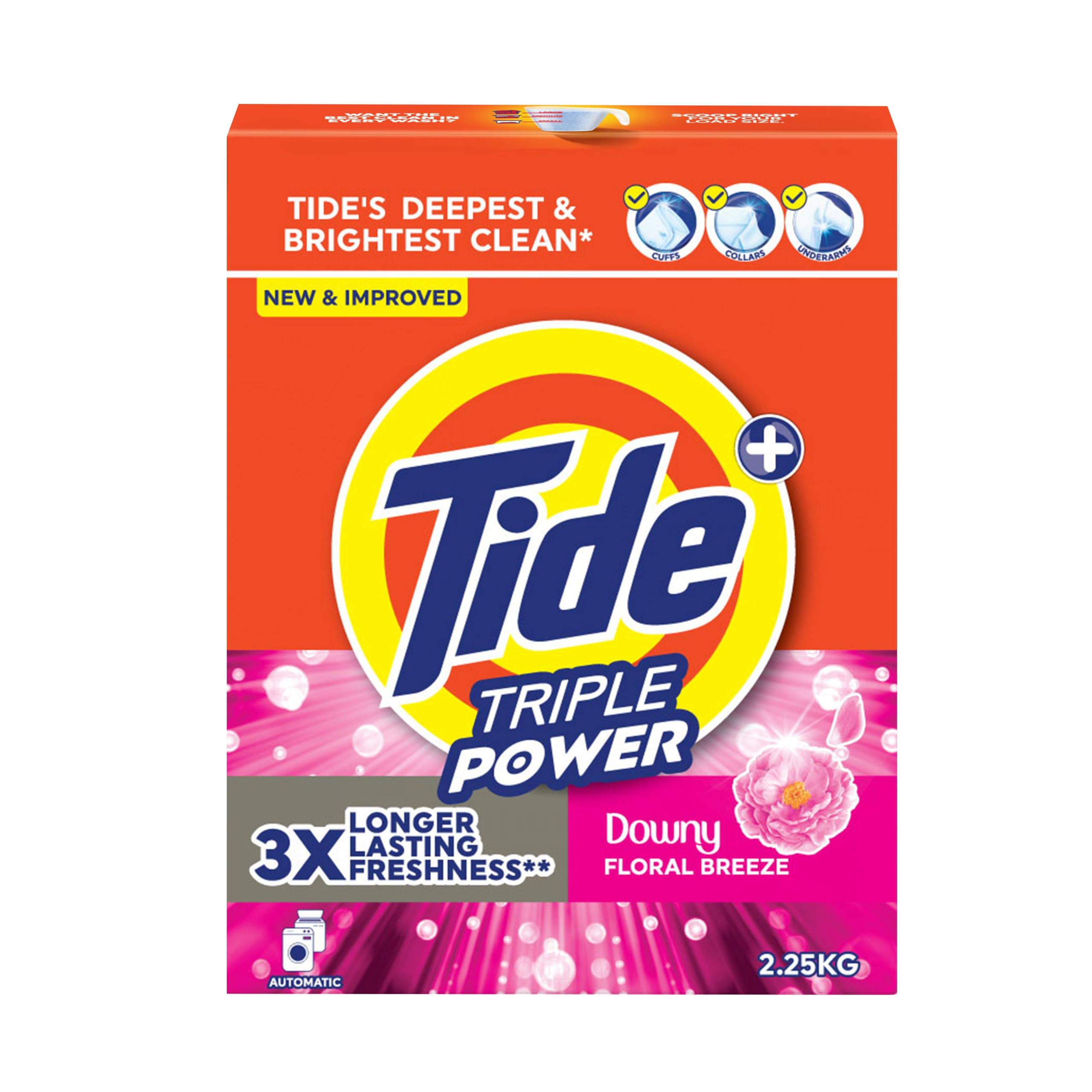 Triple Power Floral Breeze, 2.25KG, Laundry Detergent Powder